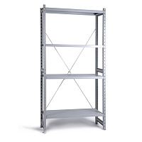 Стеллаж металлический до 125 кг, 4 полки, Металл-завод СК 1084 + дополнительные рамы