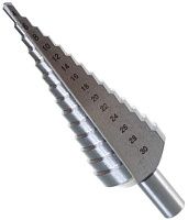 Сверло ступенчатое 4-30 мм HSS Heller 22607, 14 ступеней