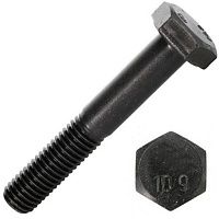 Болт шестигранный с неполной резьбой М22х60 DIN 931 класс прочности 10.9, оксидированный