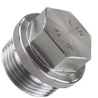 Пробка-заглушка дюймовая G с шестигранной головкой и фланцем DIN 910, нержавеющая сталь А4
