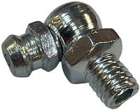 Пресс-масленка М6 (КГ1/6") угловая 90°, оцинкованная сталь
