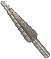 Сверло ступенчатое 4-12 мм HSS Heller 22605, 9 ступеней