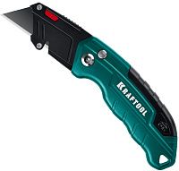 Нож складной с трапециевидным лезвием Kraftool Helfer тип А24 09242