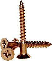 Саморез с потайной головкой и шлицем PZ DIN 7997, бронза (Silicon bronze)
