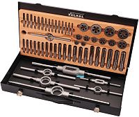 Изображение товара Набор метчиков и плашек M5-20 HSS-G Volkel 55 предметов для метрической резьбы