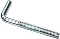 Винт М8х200 с L-образным крюком (костыль), оцинкованная сталь
