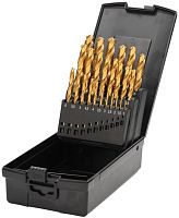 Набор сверл по металлу 1-13 мм HSS-G TiN Terrax by Ruko A250215TRO, 25 шт 