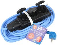 Морозостойкий силовой удлинитель 3 розетки 10 м 16 А IP54 КУБ PC-3GF-R-10(IP)