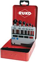 Набор зенковок 6,3-20,5 мм, 90°, DIN335C, HSS-TiALN RUKO 102152F, 6 шт