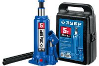 Домкрат гидравлический бутылочный 5 т 216-413 мм ЗУБР 43060-5-K_z01, в кейсе