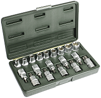 Набор головок TORX и головок со вставкой 1/2" Дело Техники 19 предметов (кейс) (623719)