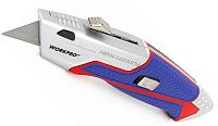 Нож строительный с трапециевидными лезвиями Workpro WP213012