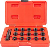 Изображение товара Набор для восстановления резьбы свечей зажигания М14х1,25 мм Thorvik SRTRK14125, 16 предметов Изображение товара Набор для восстановления резьбы свечей зажигания М14х1,25 мм Thorvik SRTRK14125, 16 предметов