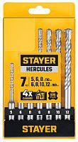 Набор буров с хвостовиком SDS-Plus Hercules-4Х Professional Stayer 29290-H7, 7 шт