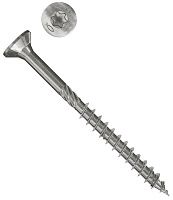 Саморез для террасной доски 5х45 мм Fischer FPF-ST A2P 657082, нержавеющая сталь А2 (200 шт)
