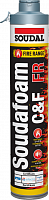 Огнестойкая монтажная пистолетная пена Soudal SOUDAFOAM FR CLICK & FIX  750 мл 119260