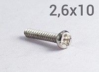Шуруп полусфера 2,6х10 мм с острым концом, оцинкованная сталь