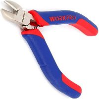 Бокорезы мини с диагональными губками длина 115 мм Workpro WP231096, сталь Cr-V