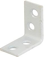 Изображение товара Уголок крепежный мебельный 25х25х14 мм Gah Alberts 336042, сталь цинкофосфатированная с белым полимерным покрытием