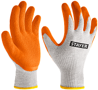 Перчатки хлопчатобумажные с рельефным латексным покрытием L-XL Ultra Stayer 11403-XL