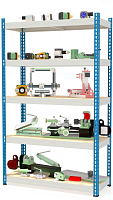 Стеллаж металлический до 300 кг, 5 полок Металл-завод МКФ 15615-2,5 2500х1525х610 мм