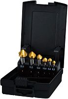 Набор зенковок 6,3-20,5 мм, 6 шт HSS-G TiN, DIN 335C Terrax by Ruko A102152TRO, 90°