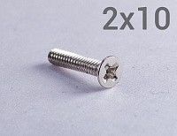 Шуруп 2х10 мм с потайной головкой и тупым концом, оцинкованная сталь