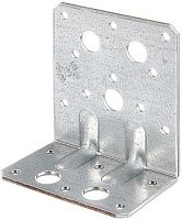 Изображение товара Уголок крепежный усиленный 50х90х80х3 мм HTW Holz Technic, оцинкованная сталь