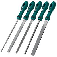 Набор напильников 200 мм с двухкомпонентной рукояткой Kraftool Alligator 16905, в чехле