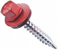 Саморез кровельный со сверлом 5,5х25 RAL 3003 ярко-красный