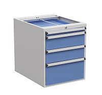 Тумба с выдвижными ящиками высота 660 мм, открывание 85% серия 55/66, Treston 61207116, синяя