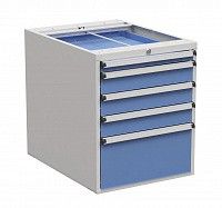 Тумба с выдвижными ящиками высота 660 мм, открывание 85% серия 55/66, Treston 61207105, синяя