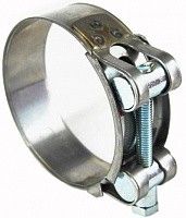 Хомут силовой одноболтовый 48-51/22 мм, нержавеющая сталь W2