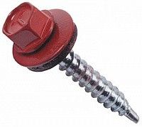 Саморез кровельный со сверлом 5,5х25 RAL 3005 винно-красный