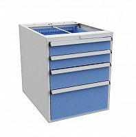 Тумба с выдвижными ящиками высота 660 мм, открывание 85% серия 55/66, Treston 61207109, синяя