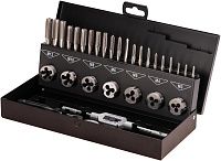 Изображение товара Набор метчиков и плашек М3-12 HSS-G Terrax by Ruko A245013 31 предмета