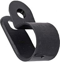 Серьга для кабеля D5 обхват 15 мм под винт чёрная, нейлон