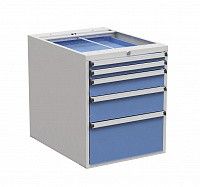 Тумба с выдвижными ящиками высота 660 мм, открывание 85% серия 55/66 Treston, 61207104, синяя