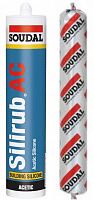Герметик силиконовый кислотный для остекления Soudal Silicone AС