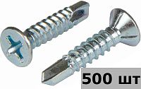 Саморез оконный 3,9х19 со сверлом, оцинкованная сталь (500 шт)