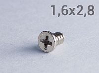 Шуруп 1,6х2,8 с плоской шляпкой и тупым концом (цинк)
