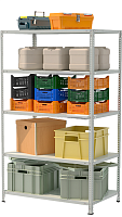 Стеллаж металлический до 100 кг, 5 полок Металл-завод СТФЛ 1065-2,0 2000х1000х600 мм Стеллаж металлический до 100 кг, 5 полок Металл-завод СТФЛ 1065-2,0 2000х1000х600 мм