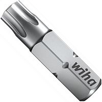 Бита звездочка с 5-ю лучами Torx Plus Security IPR длина 25 мм, C1/4" Wiha Standard серии 7016IPR, сталь Cr-V