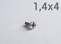 Шуруп 1,4х4 с потайной головкой и острым концом (цинк) Шуруп 1,4х4 с потайной головкой и острым концом (цинк)