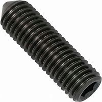 Винт установочный дюймовый UNC #4-40х1/4" (6,4 мм) DIN 914, с коническим концом, сталь 45H