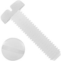 Винт с прямым шлицем М8х16 DIN 85, пластик