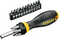Отвертка-битодержатель с насадками Hercules-B18 Stayer 2545-H5, 18 предметов