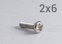 Винт М2х6 с полукруглой головкой шлиц PH, оцинкованная сталь