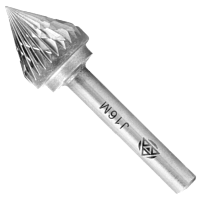 Изображение товара Борфреза твердосплавная 16x13x56 форма J с углом 60° DIN 8033 ВК8 Волжский Инструмент 5601027, в упаковке