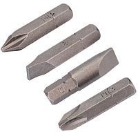 Набор бит PH, SL 36 мм, C5/16" для ударно-поворотной отвёртки Kraftool 25551, Cr-V, 4 предмета в кейсе